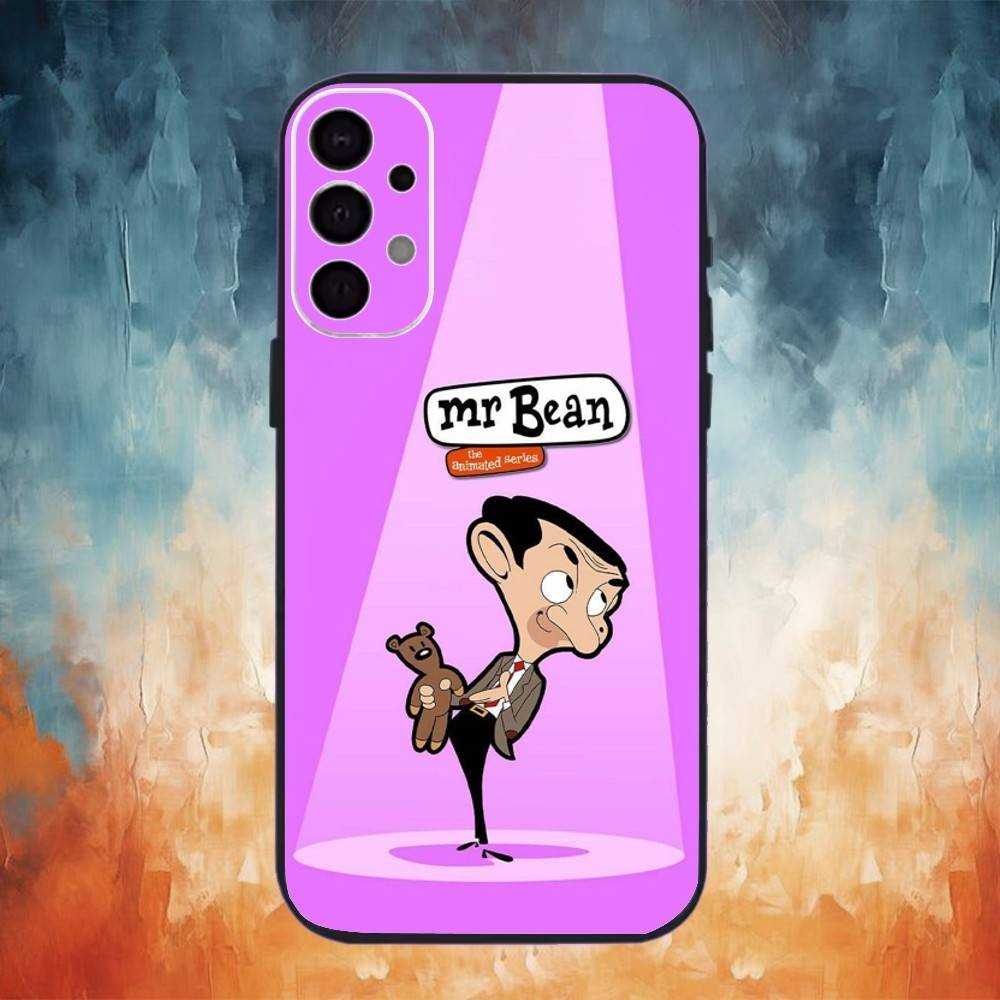 Mr Bean wallpapers Telefoonhoesje Voor Samsung S26,25,24,23,22,21,20,30,Ultra,Plus,Fe,Lite Zwarte Behuizing