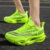 Wide Fit Full Carbon Plate Running Shoes Breathable Dual Mesh Lightweight Cushioned Sneakers Men Women