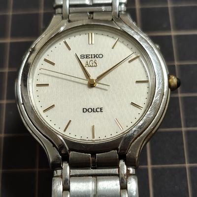 SEIKO DOLCE AGS Watch Vintage Silver Watch Management K26 [Working Condition] Men's 4M21-0B10