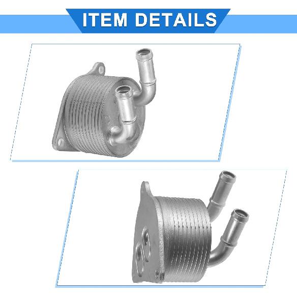 Engine Oil Cooler Kit Compatible for Mini Cooper 2014-2021, Durable Aluminum Alloy Silver Tone Transmission Oil Cooler with O-ring Seals