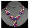 Luxury European & American Teardrop Gemstone Jewelry Set: Necklace and Earrings for Evening Banquets
