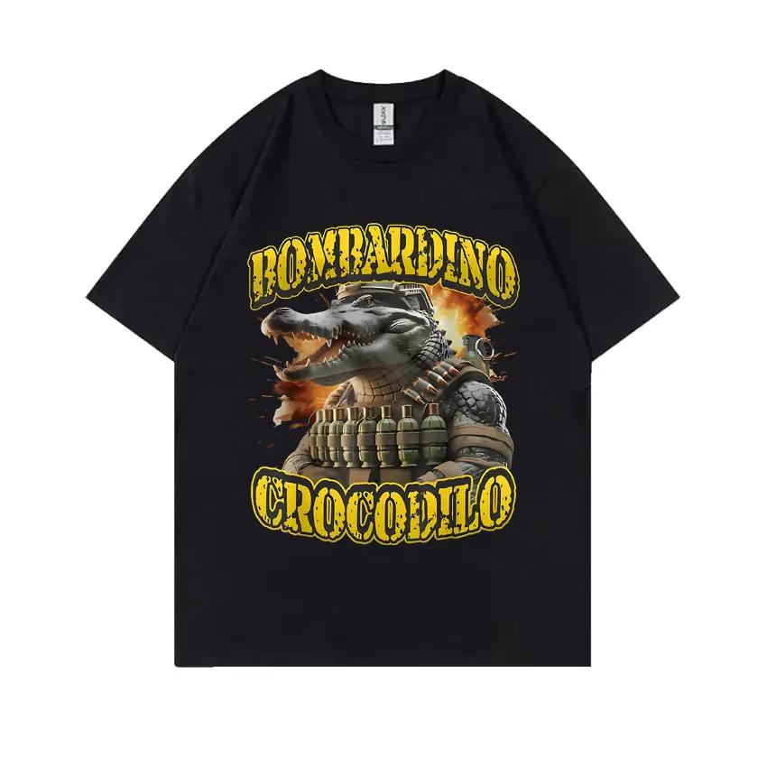 2025 Italien Brainrot Tung Tung Tung Sahur Tshirt For Men Tralalero Tralala Boneca Ambalabu Lirili Larila Hommes Men's Humor Tee