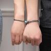 Luminous heart stainless steel couple bracelet 2 pcs stylish accessories for women