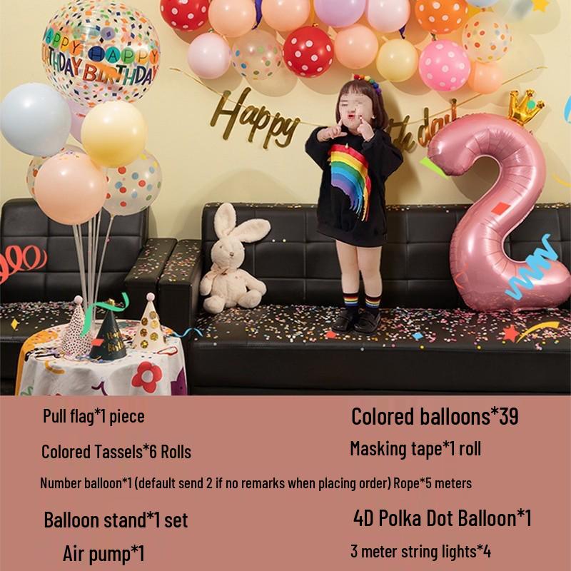 Erster Geburtstag Ballon Dekorationsset für Jungen und Mädchen