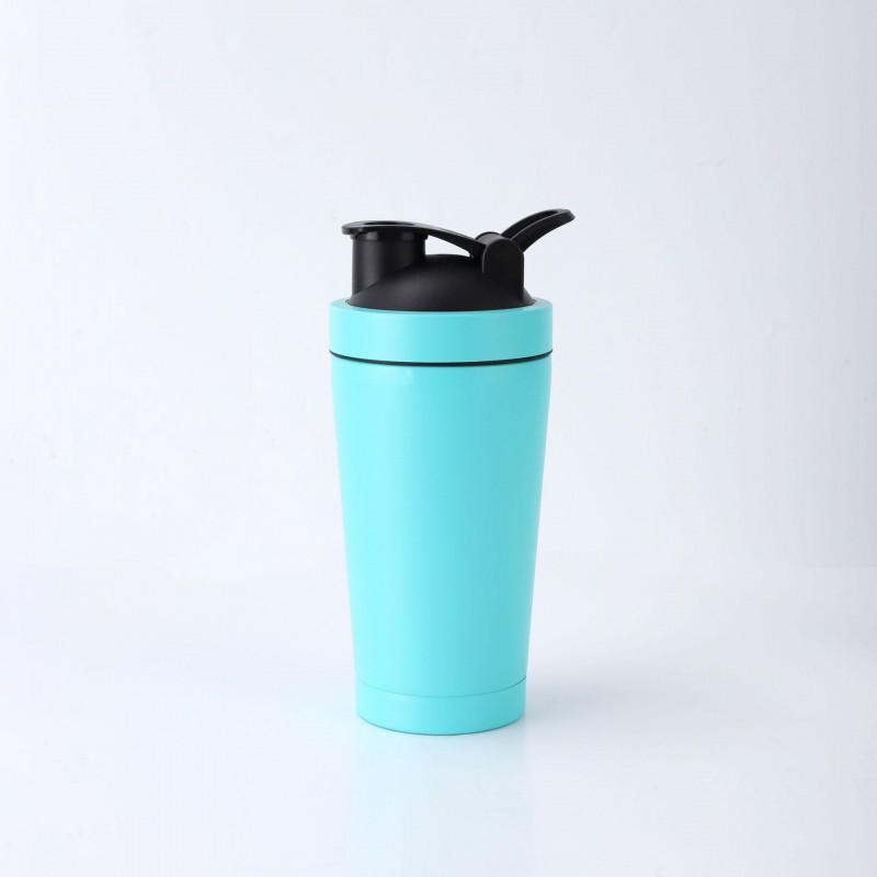 Edelstahl Protein Shaker Flasche 500ml 750ml Vakuumisoliert Fitnessbecher Mit Auslaufsicherem Deckel