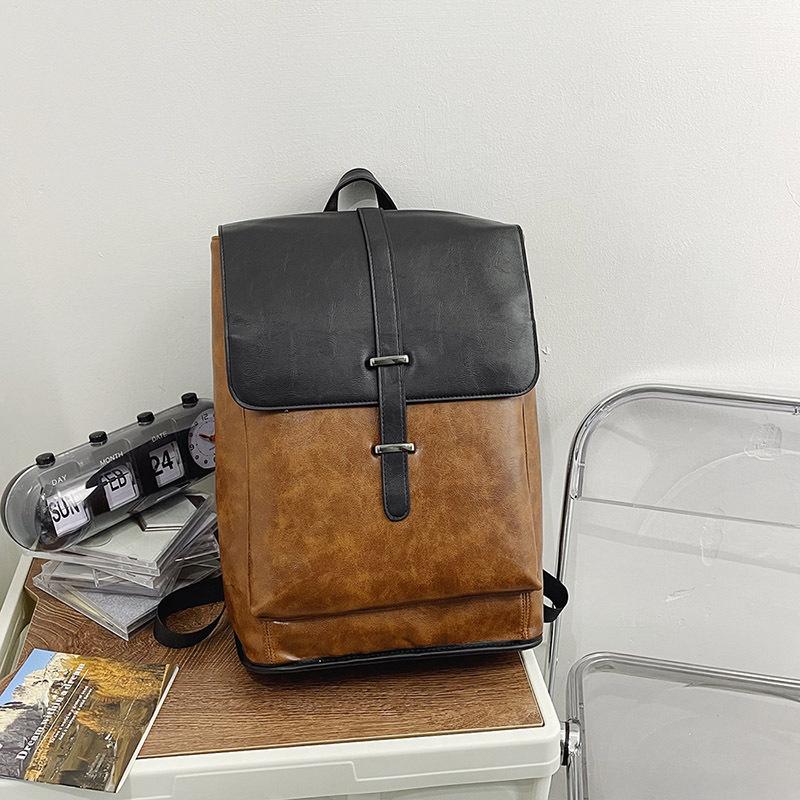 

Men s Backpack Fashion Travel Bag Student School Bag Computer Men s Bag Contrast Color Casual Trend Simple Backpack