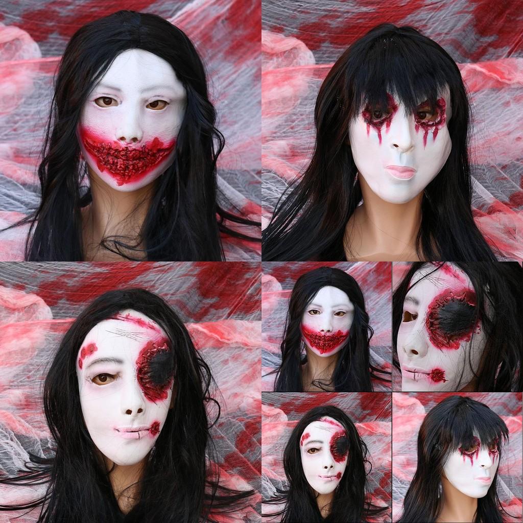 Yamamura Sadako Halloween Horror Mask Haunted House Escape Npc Props Costume