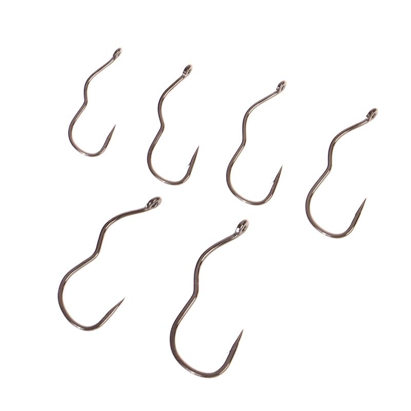 12 Buc/Pachet Cârlig de Pescuit din Oțel Carbon Ridicat cu Ochet Ascuțit cu Barbă Cârlig de Pescuit cu Plonjare Automată Pentru Accesorii de Pescuit la Crap