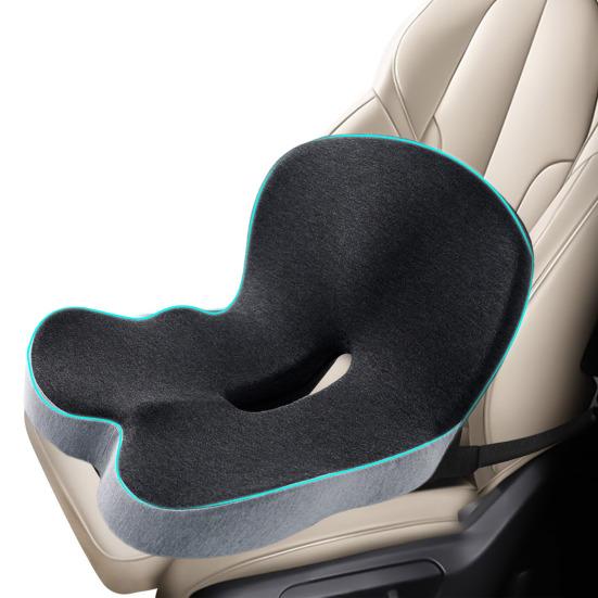 Yousheng Truck Driver Seat Cushion Memory Foam Back Cushion with Adjustable Strap Ergonomic Lumbar Support Cushion for Sciatica Relief Long Drives