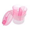 Three-Compartment Rotating Milk Powder Container - Multifunctional, Portable Baby Milk Powder Box