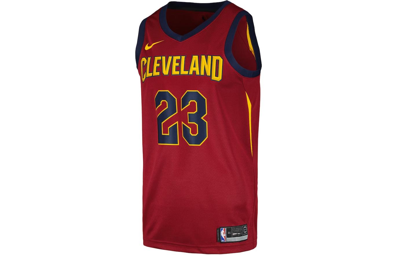 Nike Basketball Jersey Cleveland Cavaliers, LeBron James SW Embroidery Fan Edition Men s Burgundy 903978-677 M