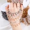 1Meter Colorful Metal Peach Heart Charms Chain Crystal Beads Pendants Copper Chains Women Jewelry Making DIY Necklaces Bracelets
