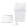 Honey Bucket 20L 39x27x27cm Square Plastic Honey Extractor with Gate and Lid for Beekeeping