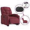 Recliner Chair with Lift Assist Electric Burgundy Fabric