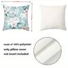1 Pieces Floral Printed Light Blue Throw Pillow Covers Polyester pillowcase, sofa decorative cushion cov Headboard Pillow