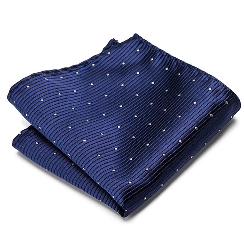 Men's Striped Jacquard Pocket Square for Weddings and Business Suits