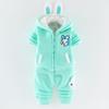 2021 Autumn/Winter Fleece-Lined Children's Cartoon Two-Piece Set for Boys and Girls Ages 0-4