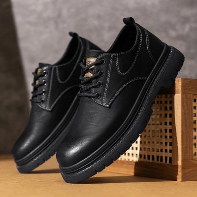 Lederschuhe Herren Schnürschuhe Business Schuhe Outdoor All-Match Freizeitschuhe Stoßdämpfend Herrenschuhe Verschleißfest