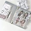 MINKYS Piele PU Argintiu A5 Kpop Carduri Foto Binder Album Carduri Foto Idol Album Depozitare Idol Papetărie