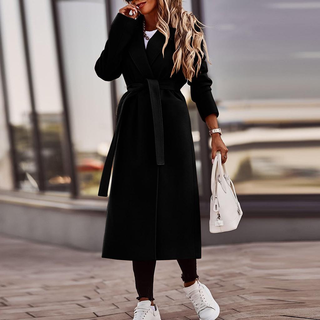 Moda feminina outono e inverno solto casual manga comprida tweed jaqueta top