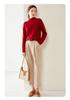 Women's Heavyweight Cable Knit 100% Pure Cashmere Half-High Collar Sweater