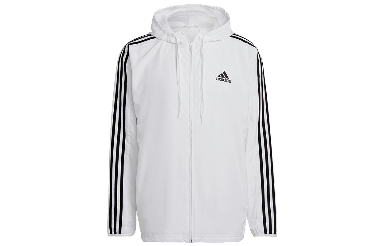 Adidas Essentials Woven Windbreaker Jacket Men s White H14625 XXL