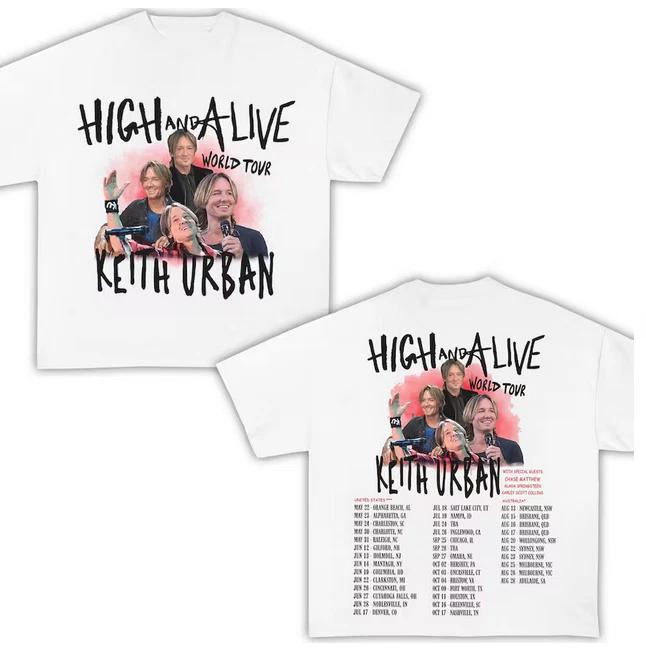 Keith Urban High And Alive Tour 2025 Shirt, Keith Urban 2025 Concert 4XL