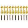 Pack Of 10 Zinc Alloy Shelf Rail Connectors For Wine Cabinets With 8 Matching Screws Elegant Gold Finish Shelf Brackets