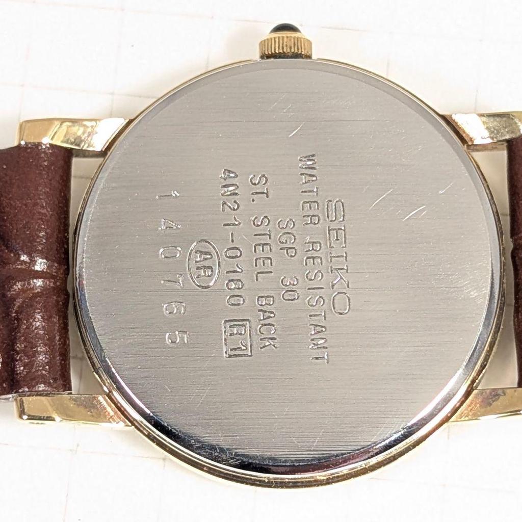 [USED] SEIKO EXCELINE Women's Watch E-06 (Battery Strap Replaced, Working)