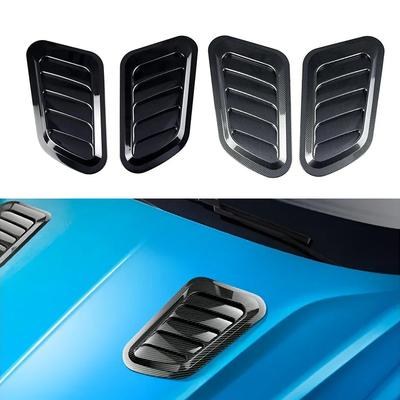 ABS Universal Car Decorative Cell Air Flow Intake Hood Scoop Bonnet Vent Cover Stickers Decoration Styling