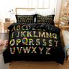 Alphabet Lore Comfortable Duvet Quilt Cover Pillowcase Bedding Set Children Bedroom Decoration Home Textile