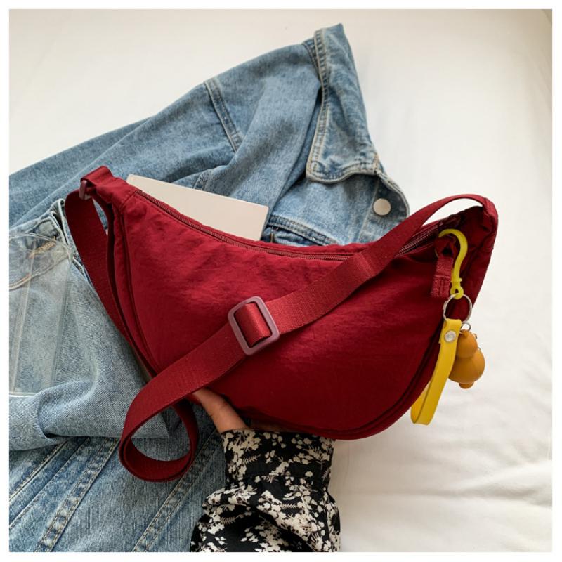Jednoduchá a módní taška na knedlíky Dámská taška Crossbody Bavlna Malá látková taška Taška přes rameno Taška přes rameno