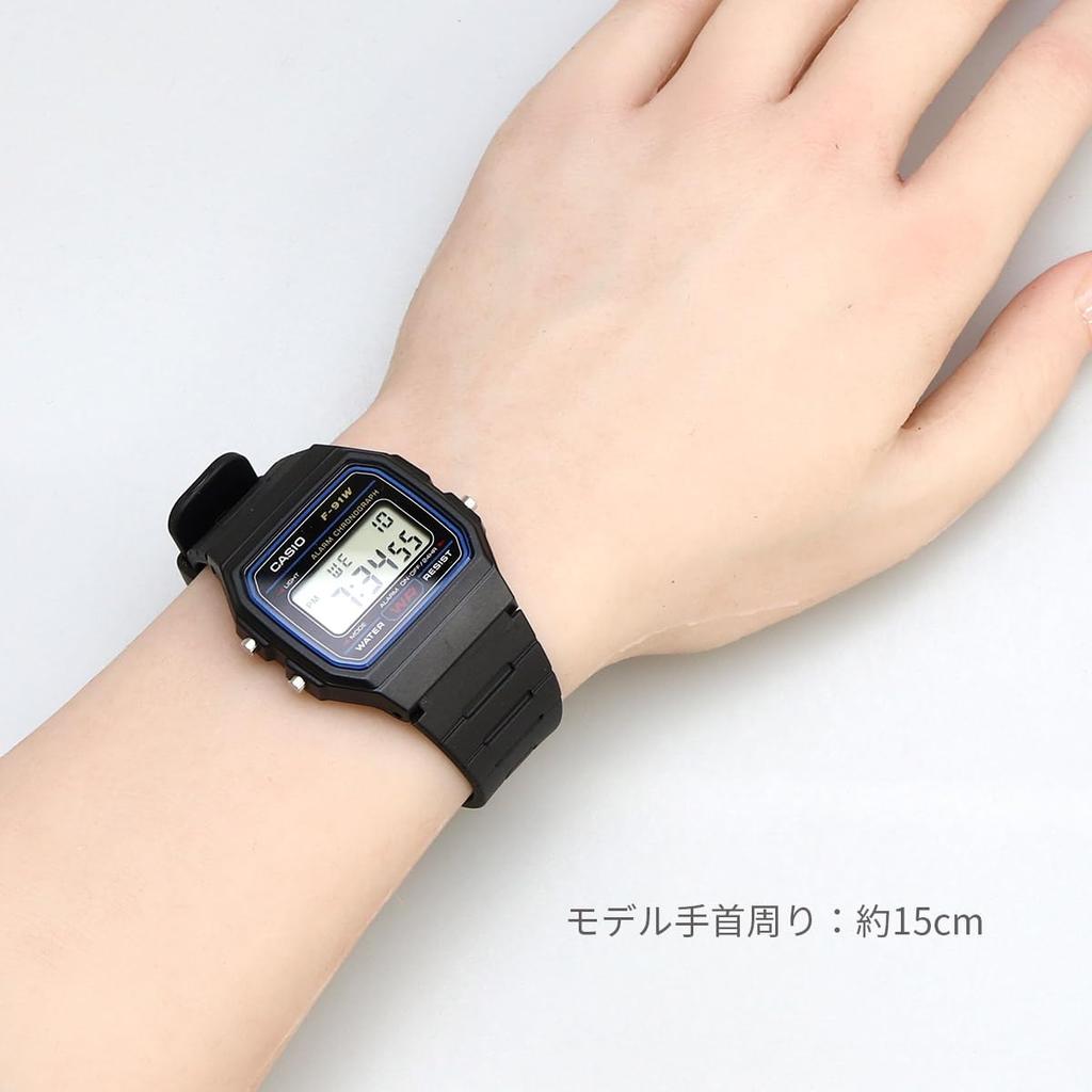 Casio Unisex Quartz Overseas Used F-91W-1 Watch, Black, Model,