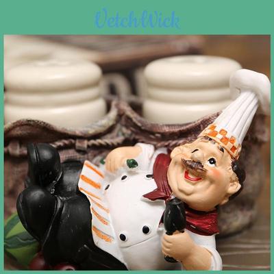 European Style Resin Chef Figurine Decorative Ornament For Kitchen Tabletop Gift