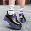 Women's Retro Thick-Soled Leather Loafers - Height-Increasing, Non-Slip, Low-Top, Casual Martin Boots