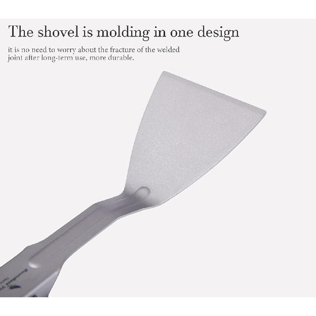 

Безграничное путешествие Титановая мини-лопатка вок со складной ручкой Кухонная утварь 6,89 дюйма для кемпинга, пеших походов, пикника A-Ti1076T