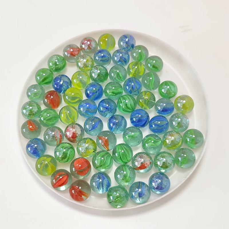 14mm Flower Core Glass Marbles: Petal Beads for Yo-yo and Checkers Games
