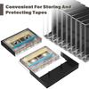 5Pcs Compact Vintage Cassette Tape Box Clear Plastic Storage Case For Audio Cassettes Tape Organizer Dustproof Collection Holder