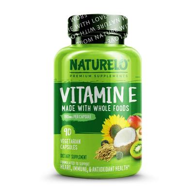 Vitamine E Fabriquée avec des Aliments Entiers 180 mg, 90 Capsules Végétariennes