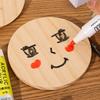 5-20PCS Square Round Wood Coasters Bottle Wine Cup Coffee Drinks Coaster Mat DIY Craft Painting Wood Engraving Party Decoration