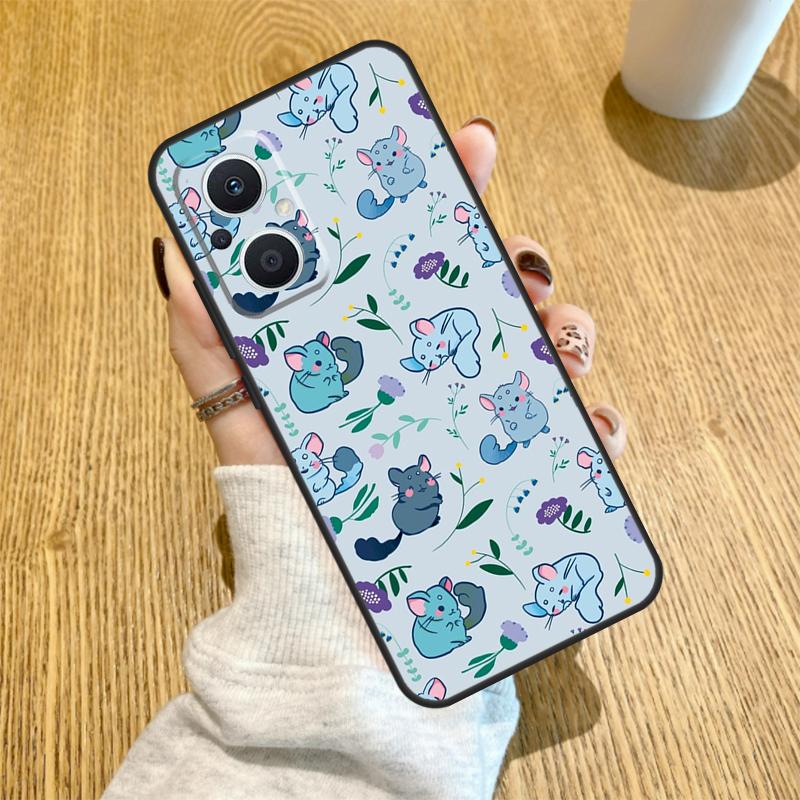 Süße Cartoon Chinchilla Hülle Für OPPO Reno 10 11 12 13 14 Pro 14F 13F 12F 11F 7 8 Lite OPPO Find X5 X8 X9 Pro Hülle