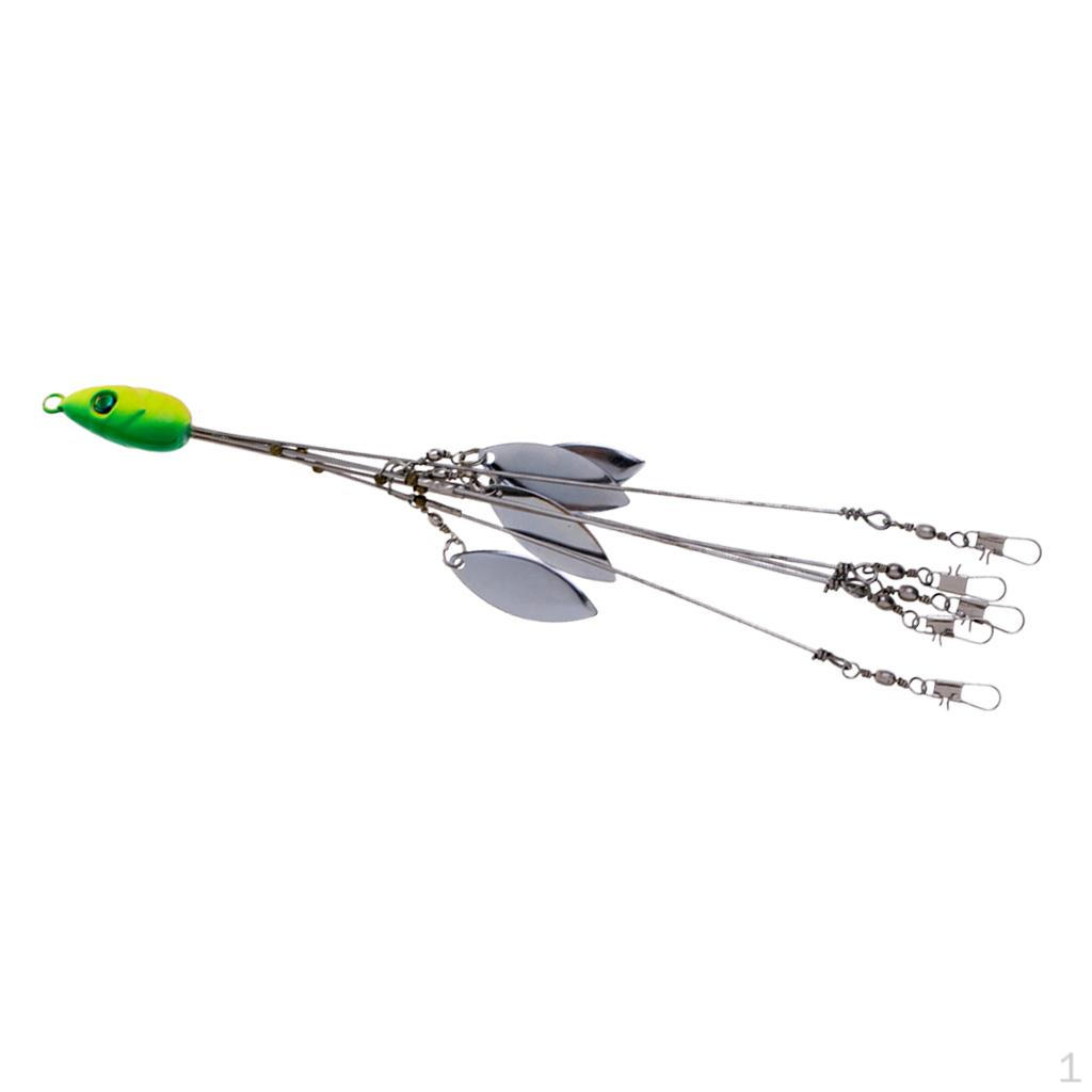 5 Wires Swivels Umbrella Rig Fishing Bass Kit