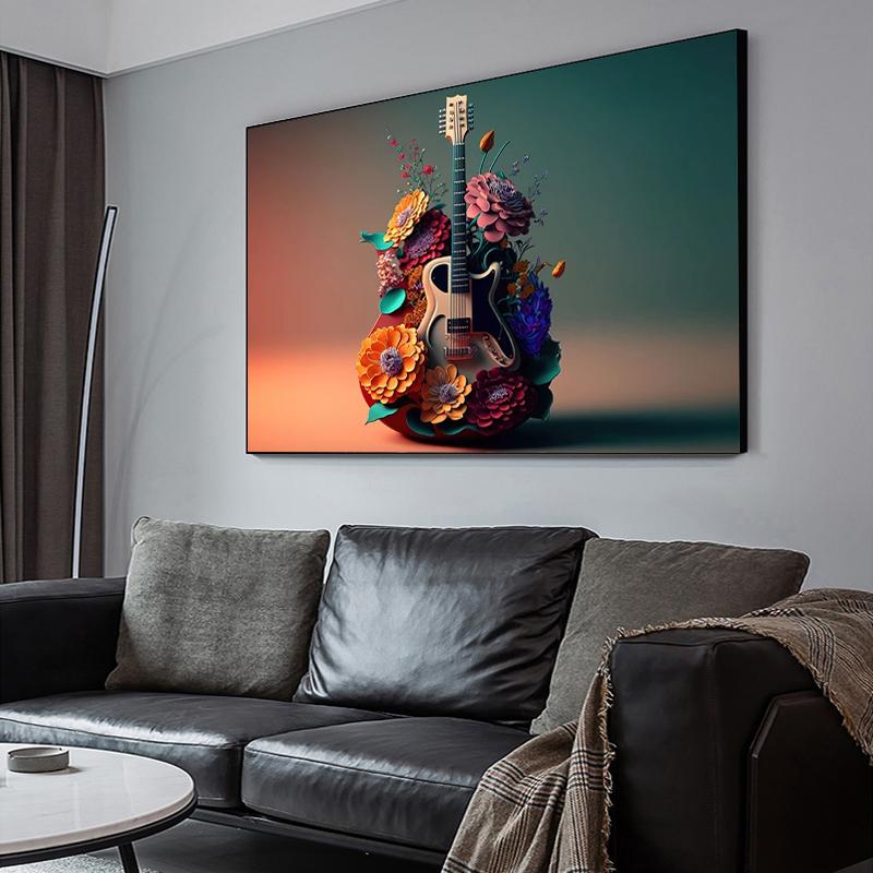 Color Music Guitar Record Posters and Prints Abstract Modern Aesthetics Jazz Canvas Painting Wall Art for Music Room Home Decor