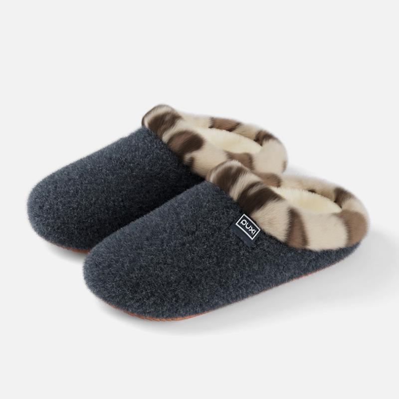 Puxi Cotton Indoor Slippers - Versatile Wrap-Toe, Anti-Slip, Warm for Autumn and Winter