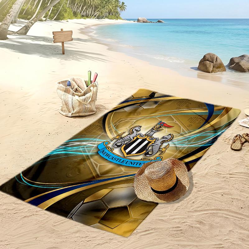 Newcastle United Football Print Beach Towel, Large Soft Quick Dry Towel for Beach Camping Swimming