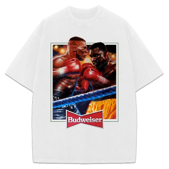 

Mike Tyson VS Evander Holyfield Vintage Graphic Ad Retro Poster Graphic Unisex T-shirt XXXL
