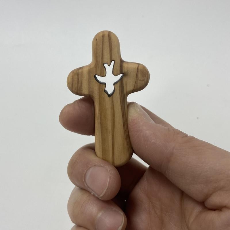 Olived Wood Pocket Crosses Comfort and Prayer Crosses Hand Held Wooden Crosses Small Palms Size Crosses Christian Gift