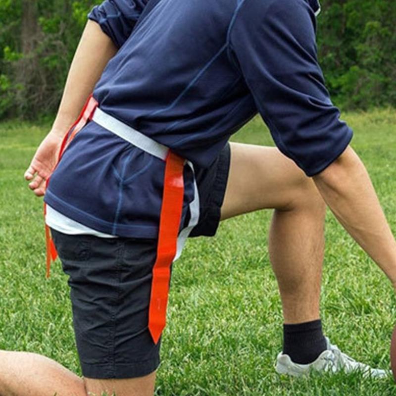 Football Belts and Flags Set Adjustable Football Belt with Flags Touchdown Training Flags Belts for Outdoor Training