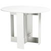 Dining Table, Folding, 2 Drop Leaves, for 2-4 People, 104 x 76 x 73.7 cm, White