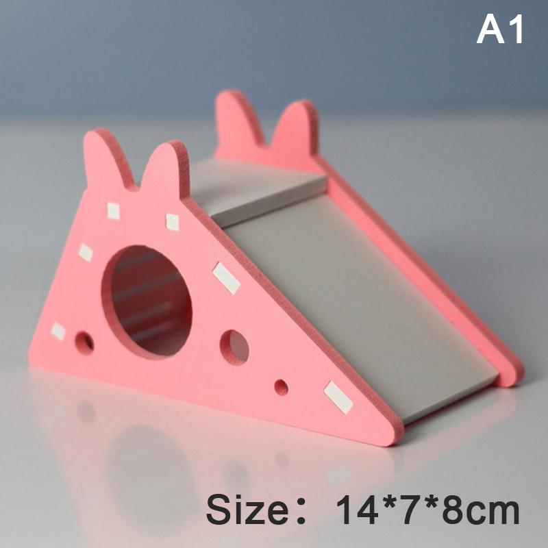 

Убежище хомяка Симпатичная игрушка для упражнений Деревянный домик для хомяка с лестничной горкой